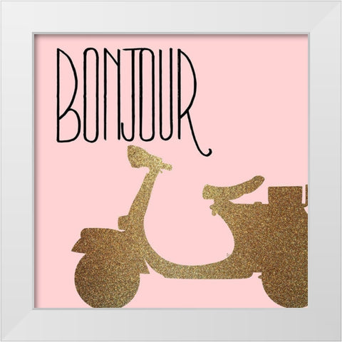 Mon Amour 3 White Modern Wood Framed Art Print by Allen, Kimberly