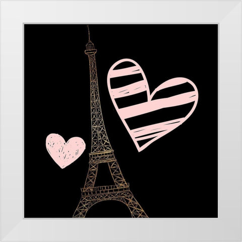 Mon Amour 7 White Modern Wood Framed Art Print by Allen, Kimberly