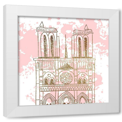 Mon Amour 6 Square v2 White Modern Wood Framed Art Print by Allen, Kimberly
