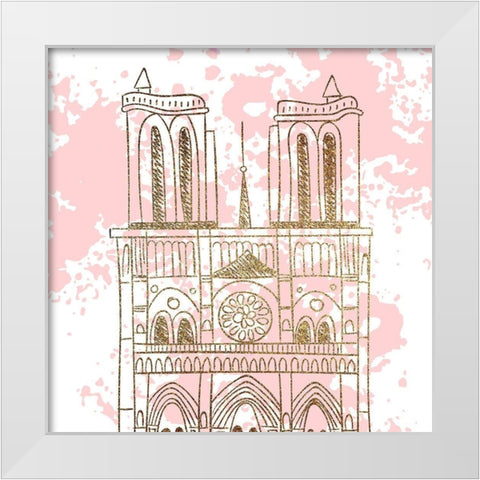 Mon Amour 6 Square v2 White Modern Wood Framed Art Print by Allen, Kimberly