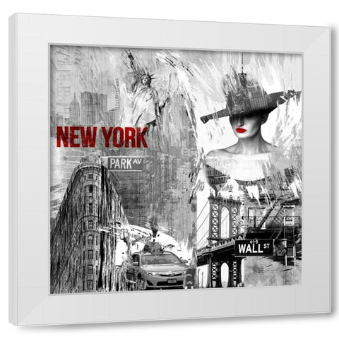 New York New York 2 White Modern Wood Framed Art Print by Allen, Kimberly