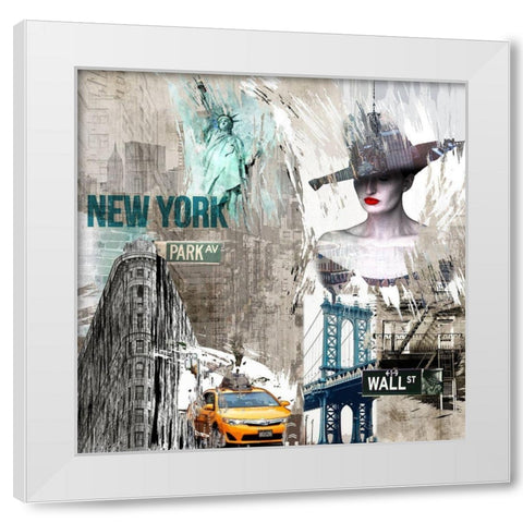 New York New York White Modern Wood Framed Art Print by Allen, Kimberly