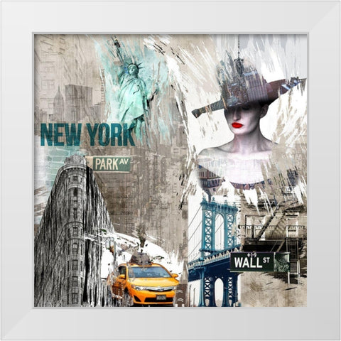 New York New York White Modern Wood Framed Art Print by Allen, Kimberly