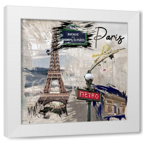 Paris Paris White Modern Wood Framed Art Print by Allen, Kimberly