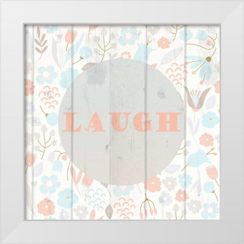 Spring Laugh White Modern Wood Framed Art Print by Allen, Kimberly