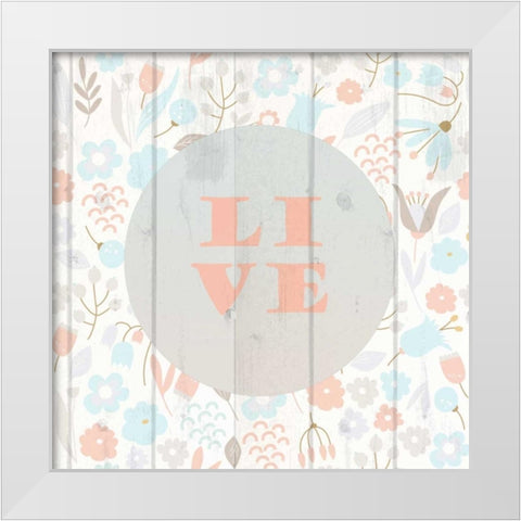 Spring Live White Modern Wood Framed Art Print by Allen, Kimberly