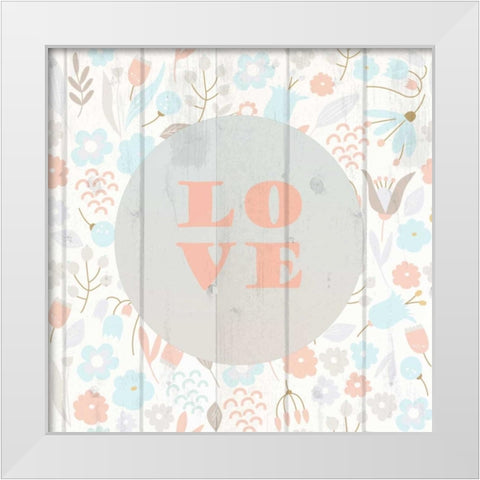 Spring Love White Modern Wood Framed Art Print by Allen, Kimberly