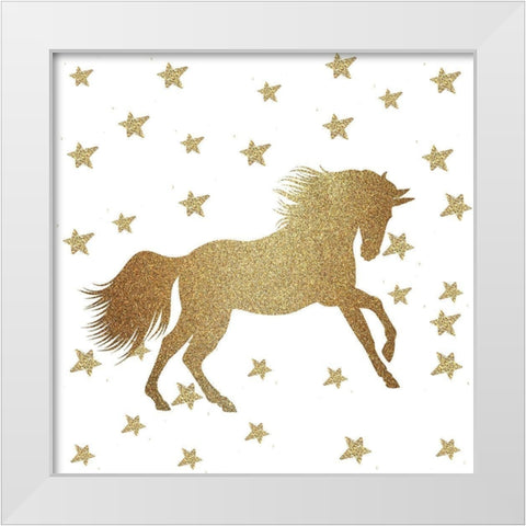 Life is all Unicorns 1 v2 White Modern Wood Framed Art Print by Allen, Kimberly