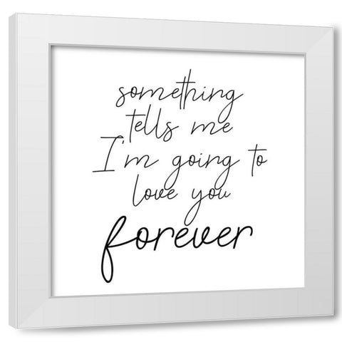 Forever White Background White Modern Wood Framed Art Print by Allen, Kimberly