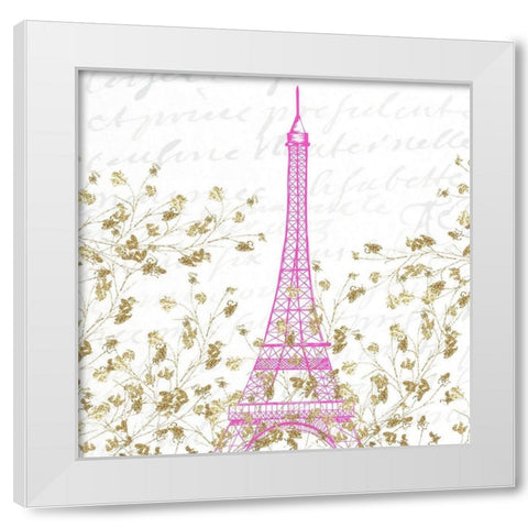 I LOVE Paris 3 White Modern Wood Framed Art Print by Allen, Kimberly
