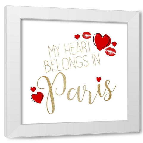 My Heart 2 White Modern Wood Framed Art Print by Allen, Kimberly