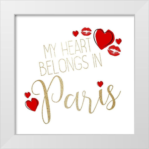 My Heart 2 White Modern Wood Framed Art Print by Allen, Kimberly