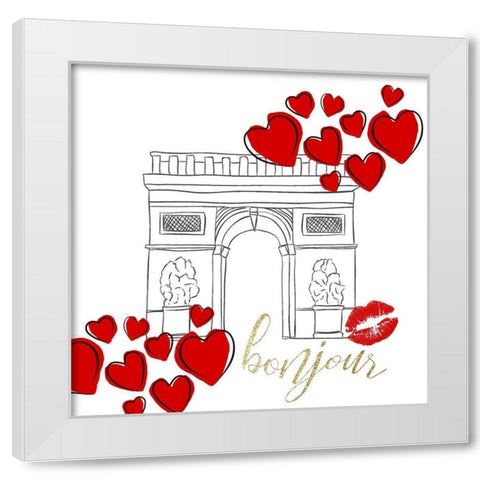 My Heart 3 White Modern Wood Framed Art Print by Allen, Kimberly