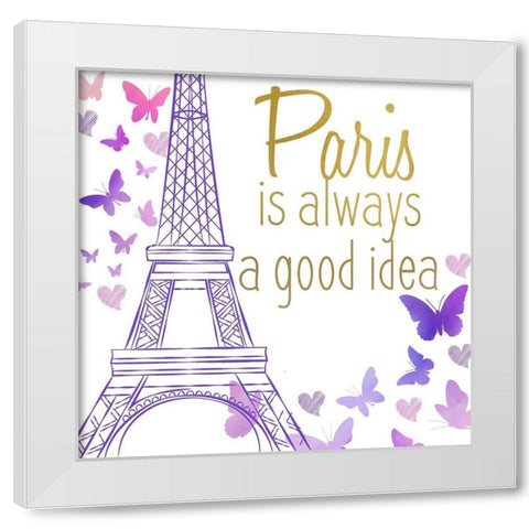 Take Me to 1 White Modern Wood Framed Art Print by Allen, Kimberly