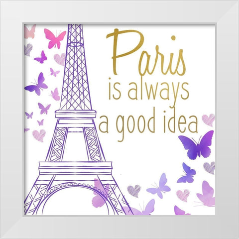 Take Me to 1 White Modern Wood Framed Art Print by Allen, Kimberly