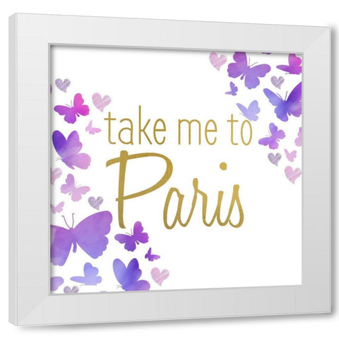 Take Me to 3 White Modern Wood Framed Art Print by Allen, Kimberly