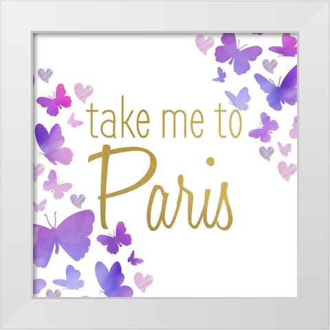 Take Me to 3 White Modern Wood Framed Art Print by Allen, Kimberly