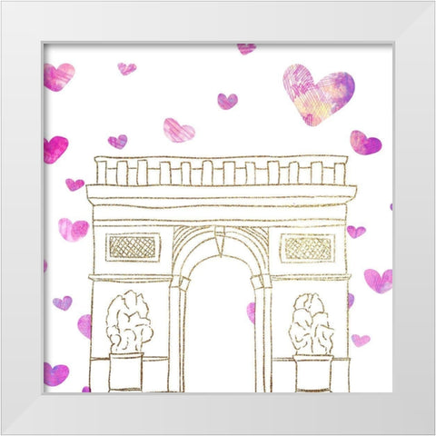 To Paris 3 White Modern Wood Framed Art Print by Allen, Kimberly