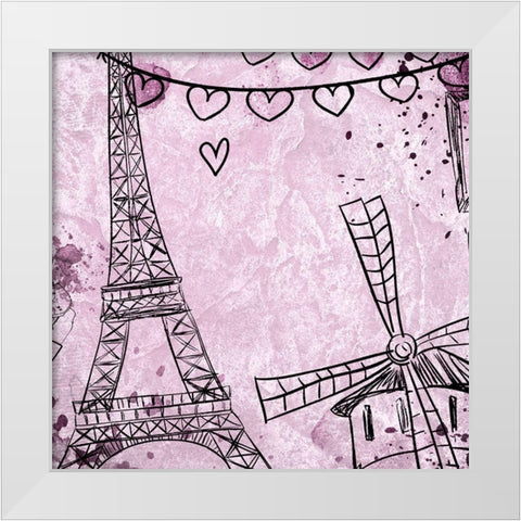 Paris Idea 2 White Modern Wood Framed Art Print by Allen, Kimberly