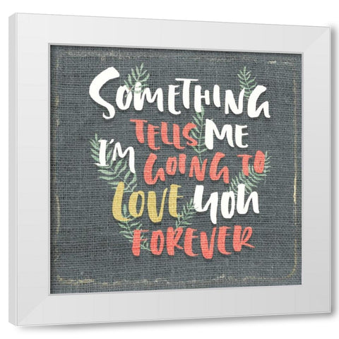 Something Tells Me White Modern Wood Framed Art Print by Allen, Kimberly