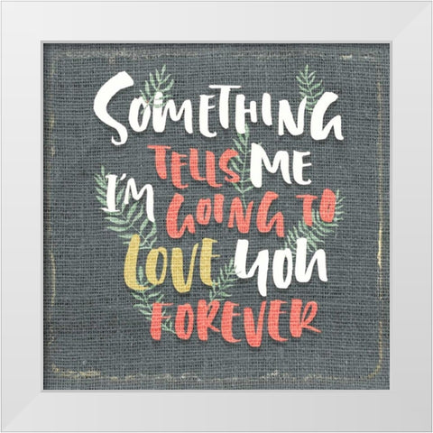 Something Tells Me White Modern Wood Framed Art Print by Allen, Kimberly