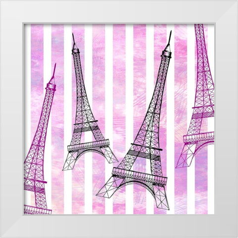 In Paris 3 White Modern Wood Framed Art Print by Allen, Kimberly