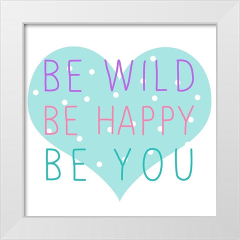 Be Rainbow 3 White Modern Wood Framed Art Print by Allen, Kimberly