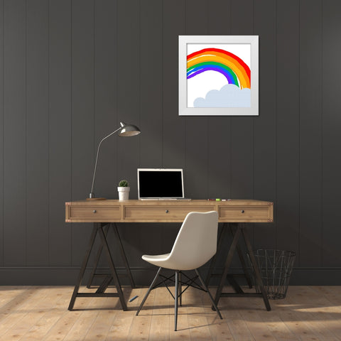 Rainbow 3 White Modern Wood Framed Art Print by Allen, Kimberly