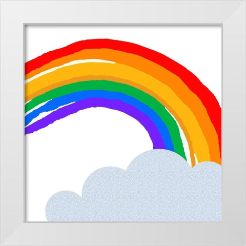 Rainbow 3 White Modern Wood Framed Art Print by Allen, Kimberly