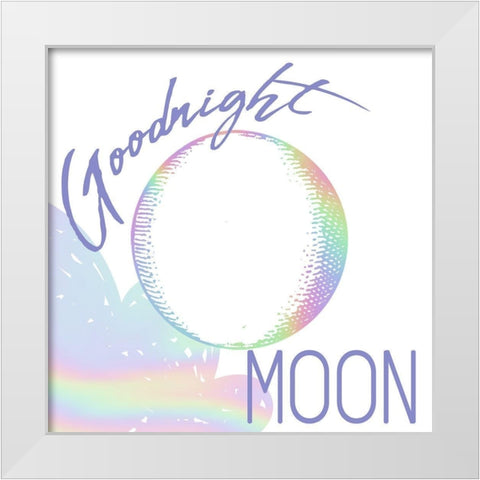 Moon 1 White Modern Wood Framed Art Print by Allen, Kimberly