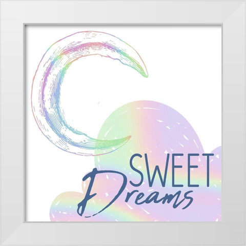 Moon 2 White Modern Wood Framed Art Print by Allen, Kimberly