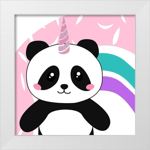 Pandacorn 1 White Modern Wood Framed Art Print by Allen, Kimberly