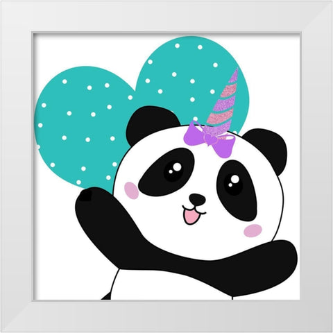 Pandacorn 2 White Modern Wood Framed Art Print by Allen, Kimberly