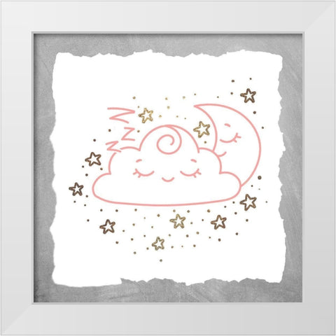 Twinkle 3 Grey White Modern Wood Framed Art Print by Allen, Kimberly