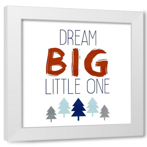 Brave Dino 2 White Modern Wood Framed Art Print by Allen, Kimberly