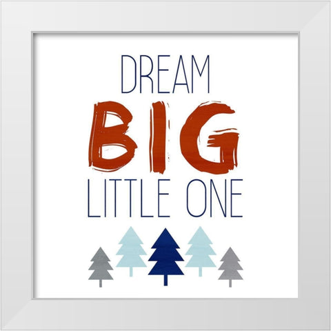 Brave Dino 2 White Modern Wood Framed Art Print by Allen, Kimberly