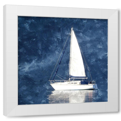 Into the Blue White Modern Wood Framed Art Print by Allen, Kimberly