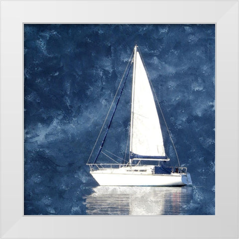 Into the Blue White Modern Wood Framed Art Print by Allen, Kimberly