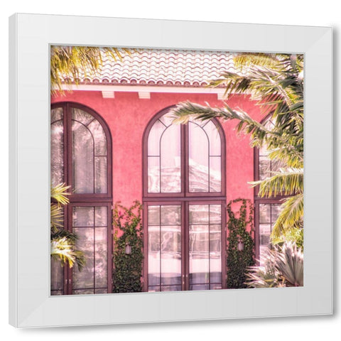 Palm Window White Modern Wood Framed Art Print by Allen, Kimberly