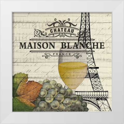 Vino 2 White Modern Wood Framed Art Print by Allen, Kimberly