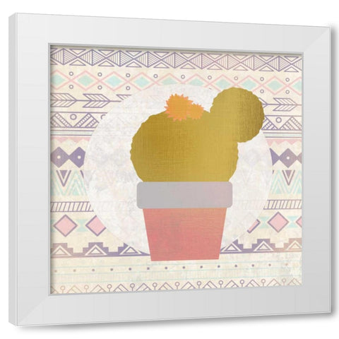Ethnic Cactus 2 White Modern Wood Framed Art Print by Allen, Kimberly