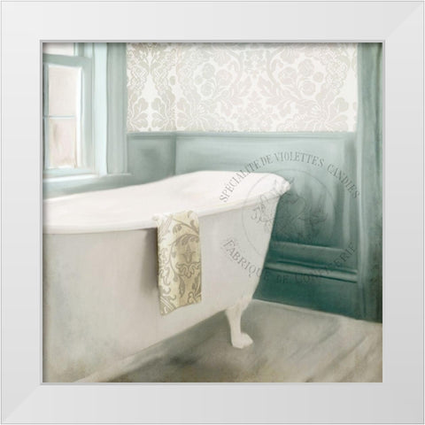 Vintage Bath 1 White Modern Wood Framed Art Print by Allen, Kimberly