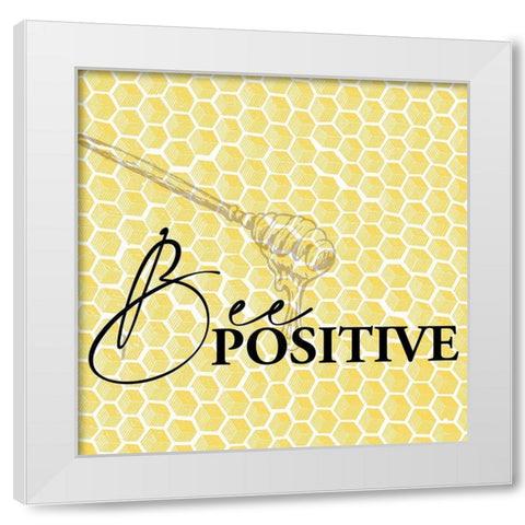 Bee 3 White Modern Wood Framed Art Print by Allen, Kimberly