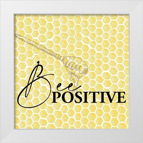 Bee 3 White Modern Wood Framed Art Print by Allen, Kimberly