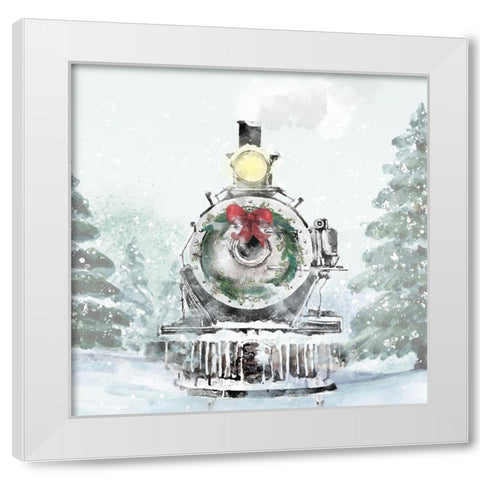 Winter Train 2 White Modern Wood Framed Art Print by Allen, Kimberly