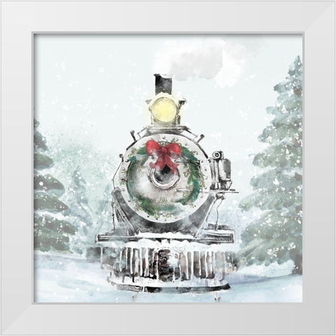 Winter Train 2 White Modern Wood Framed Art Print by Allen, Kimberly