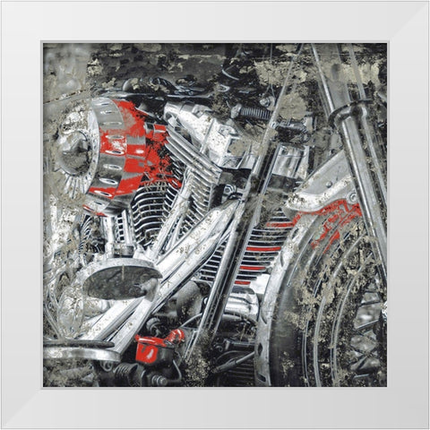 Grunge Bike 2 White Modern Wood Framed Art Print by Allen, Kimberly