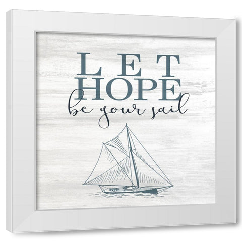 Let Love Hope 2 White Modern Wood Framed Art Print by Allen, Kimberly