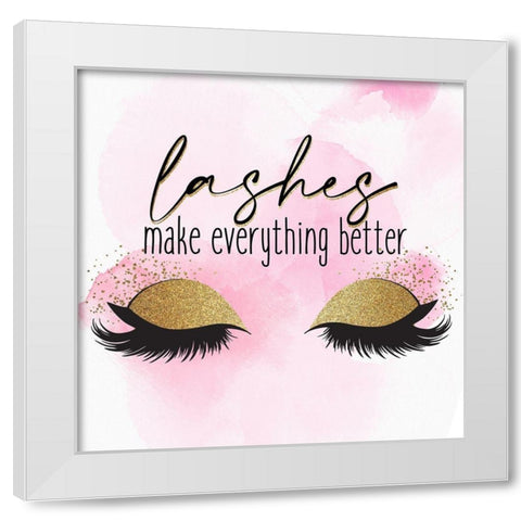 Lashes 1 White Modern Wood Framed Art Print by Allen, Kimberly