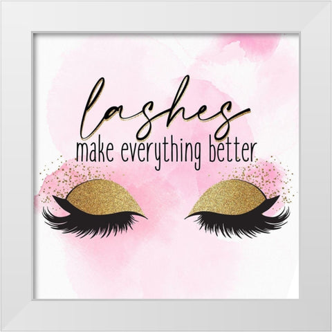 Lashes 1 White Modern Wood Framed Art Print by Allen, Kimberly